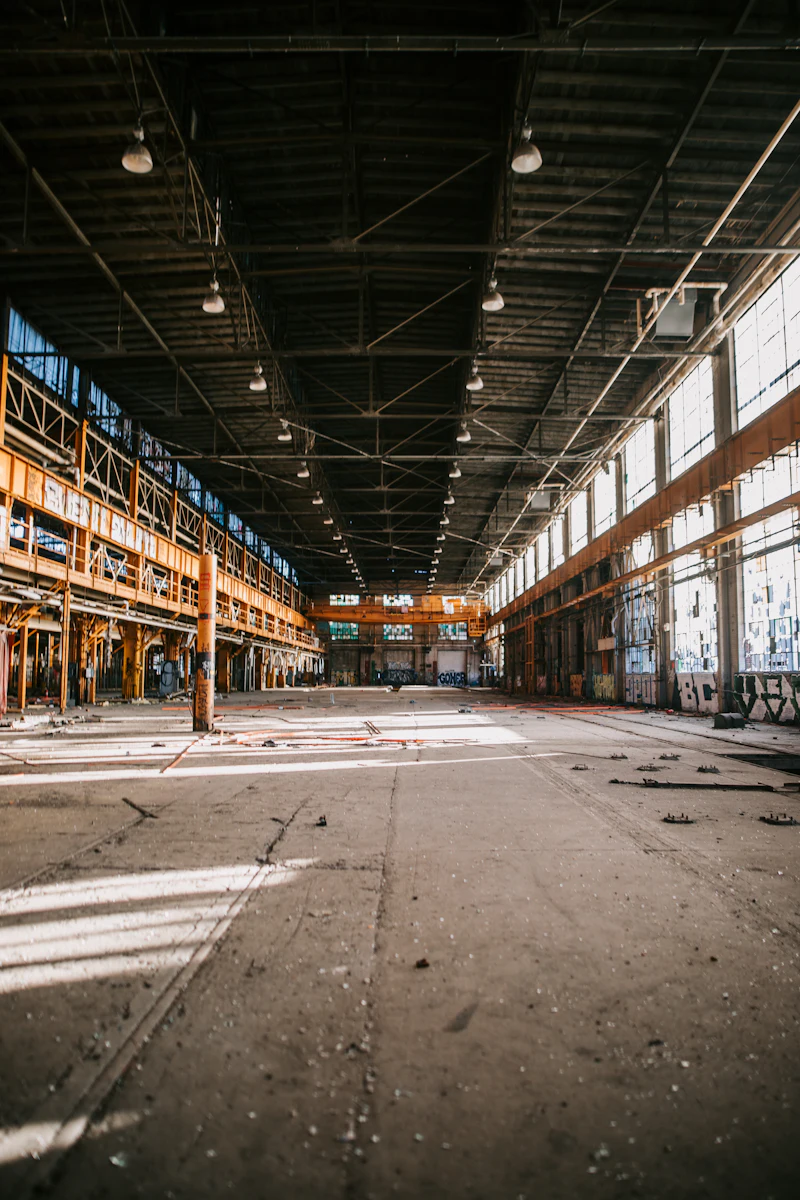 Empty warehouse interior
