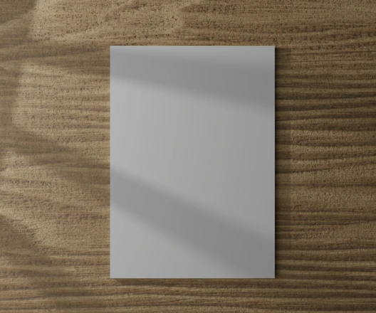 A blank white page with a soft shadow, symbolizing endless possibilities.