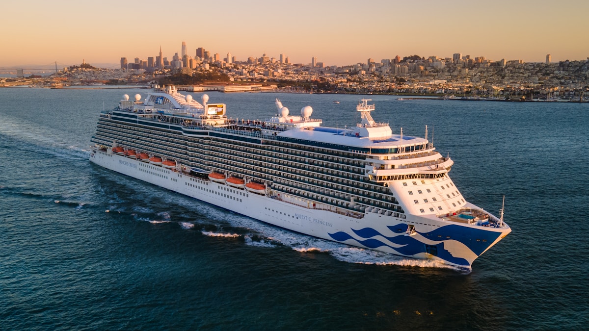 Crown Princess cruises around the world on an 113-day journey.