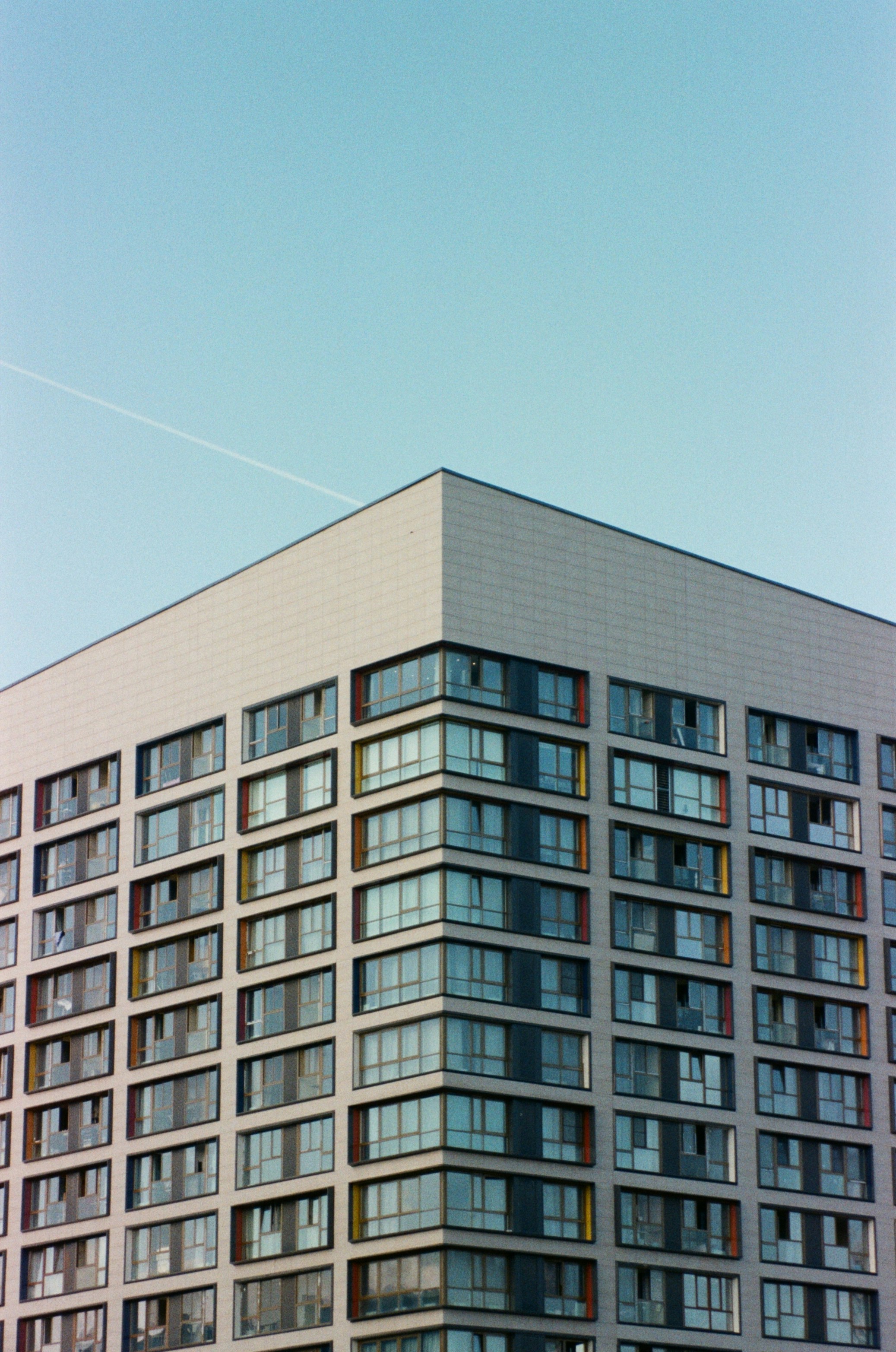 a very tall building with lots of windows