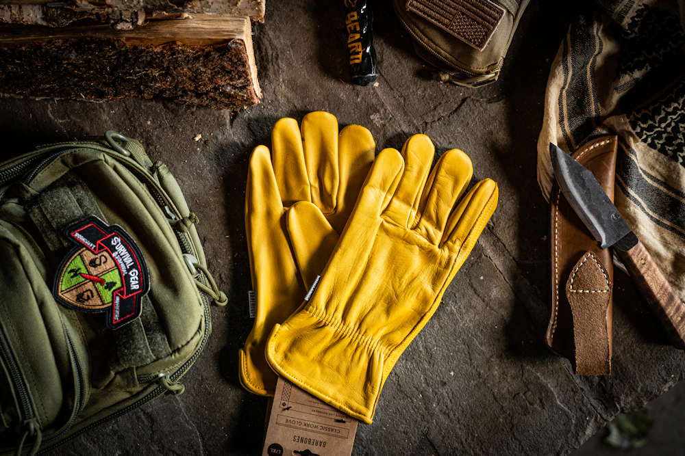 Reinforced Leather Work Gloves — Small