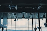 a view of a building through a window