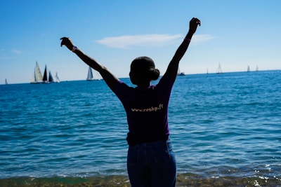 Sailors celebrating their victory at a national event.