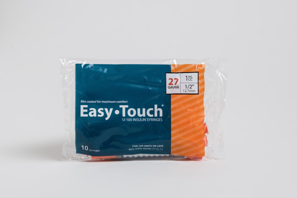 a package of easytouch orange tape
