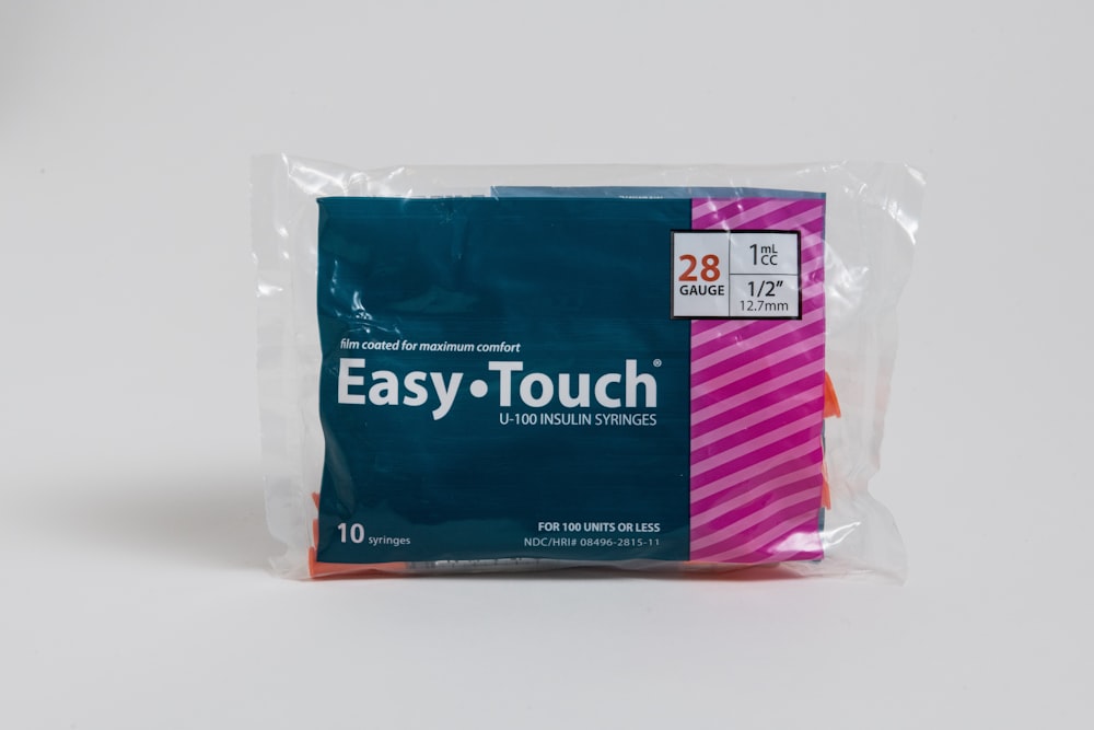 a package of easytouch on a white background