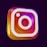 a colorful instagram logo on a purple background