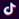 a red, white, and blue logo on a black background