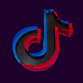 a 3d image of the letter j in red, white, and blue