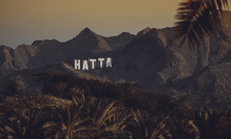 a picture of a mountain with the word hatta on it