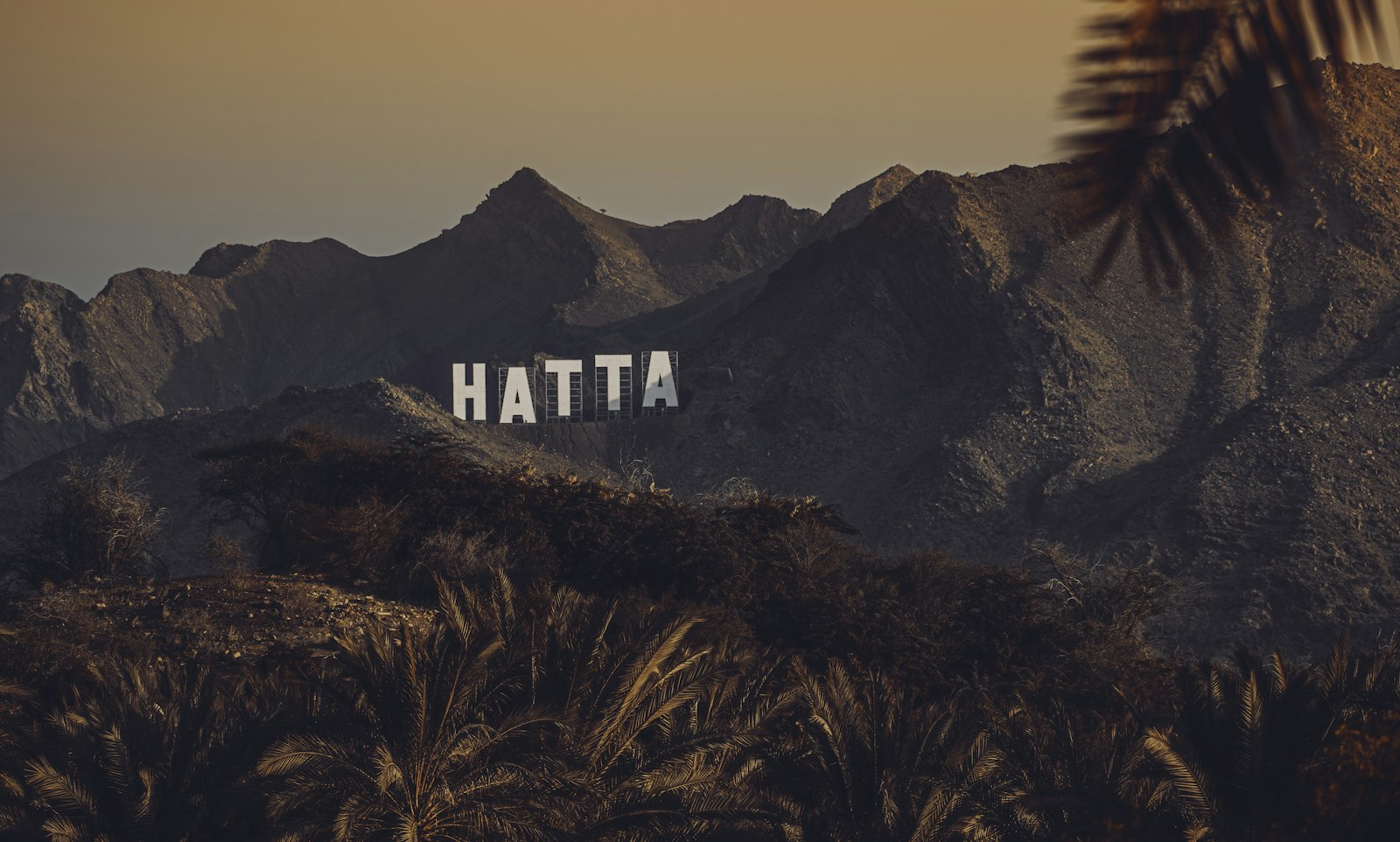 Sunset at Hatta mountains, Dubai