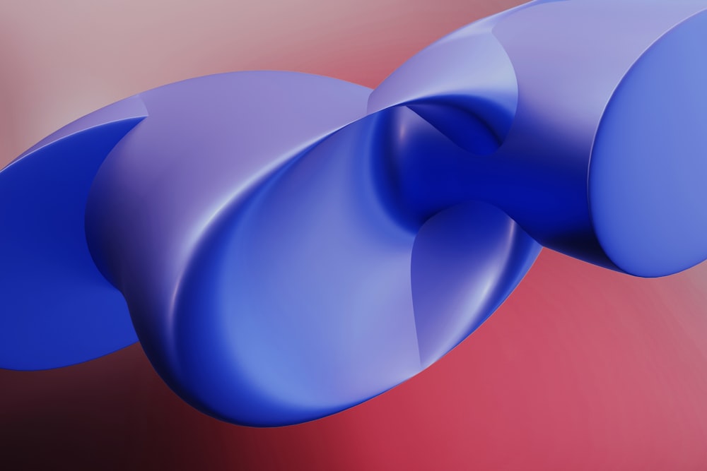 a computer generated image of a blue object