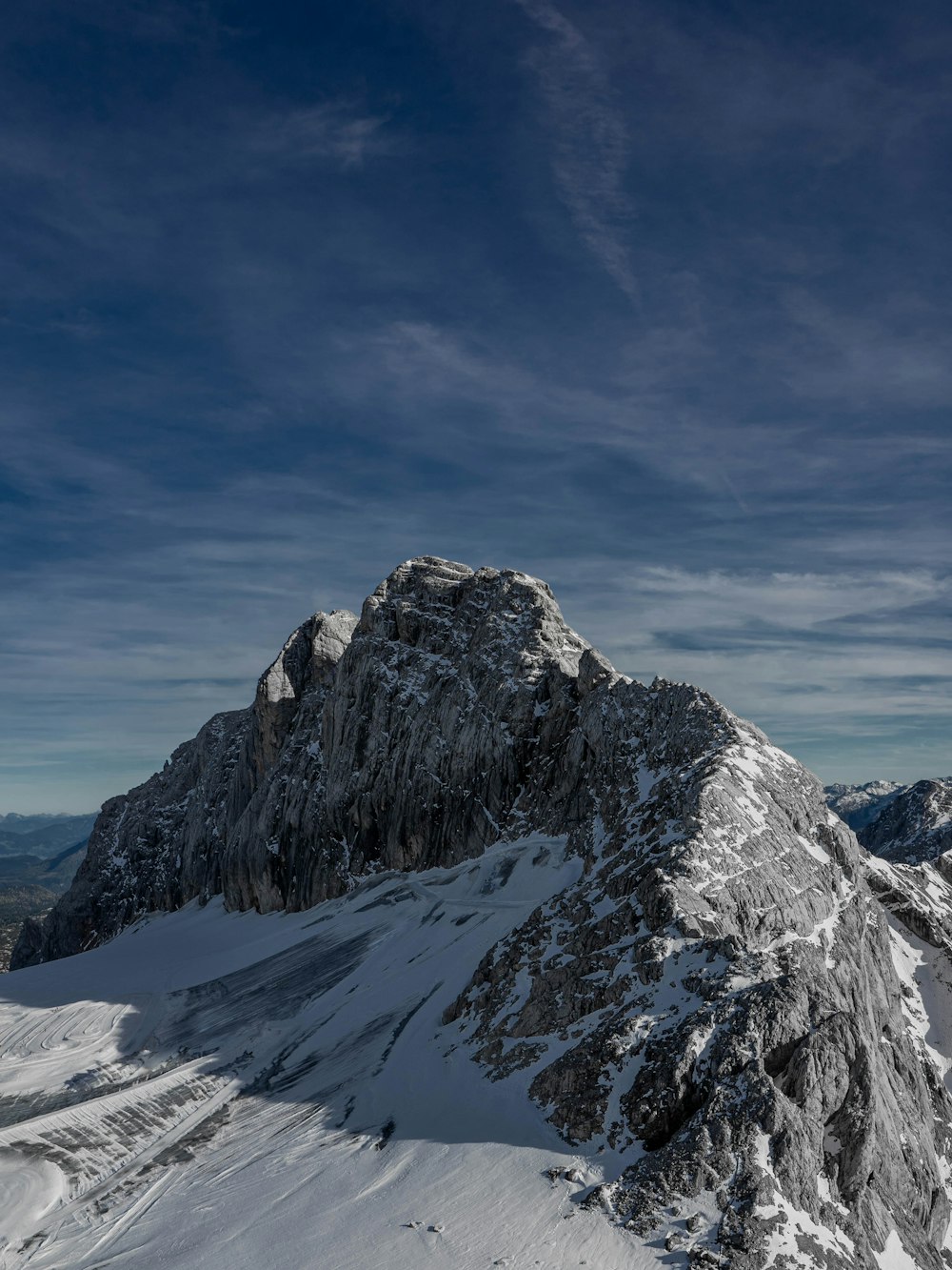 a snow covered mountain