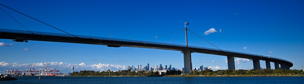 a large bridge over a large body of water