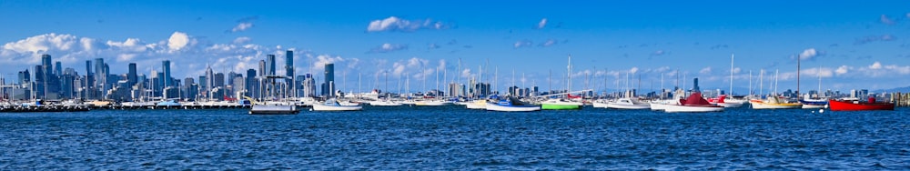 a bunch of boats that are in the water