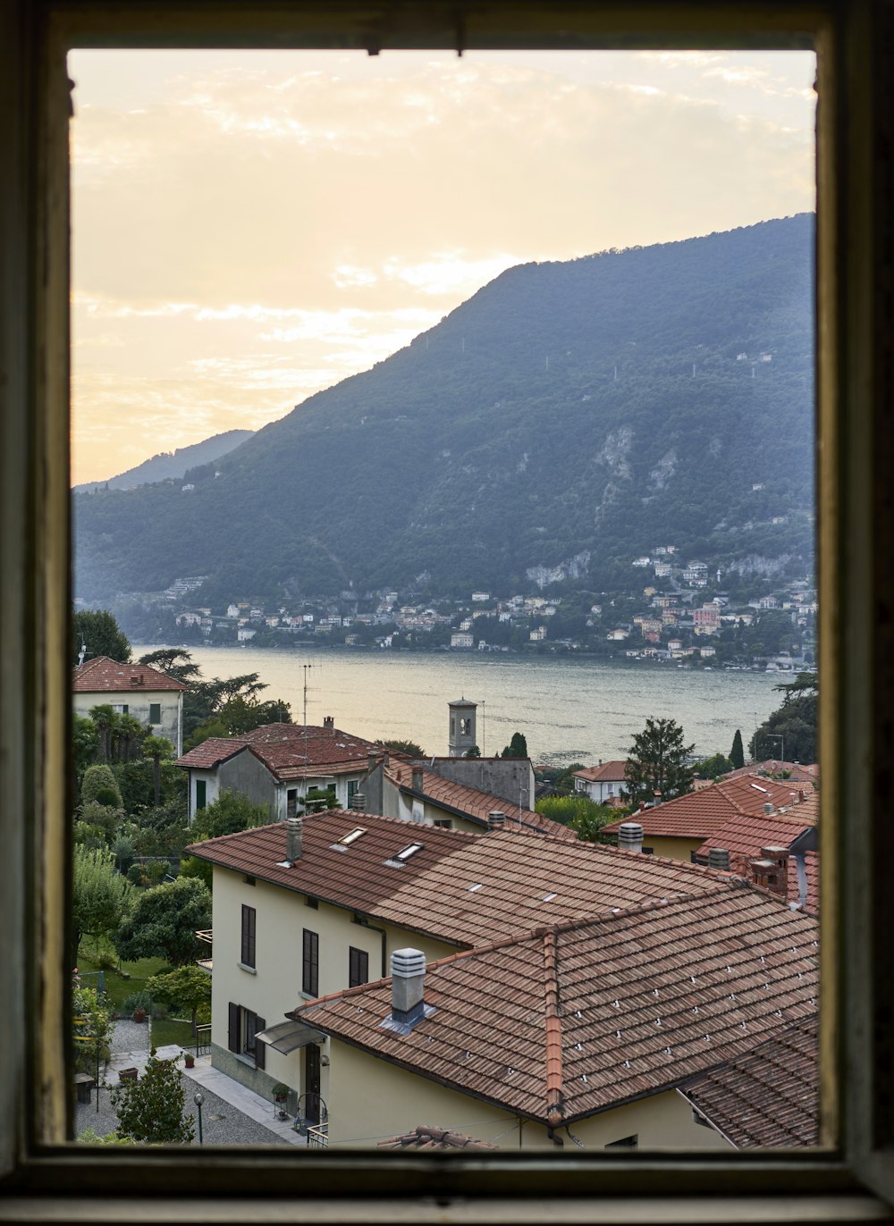 a view of a city from a window