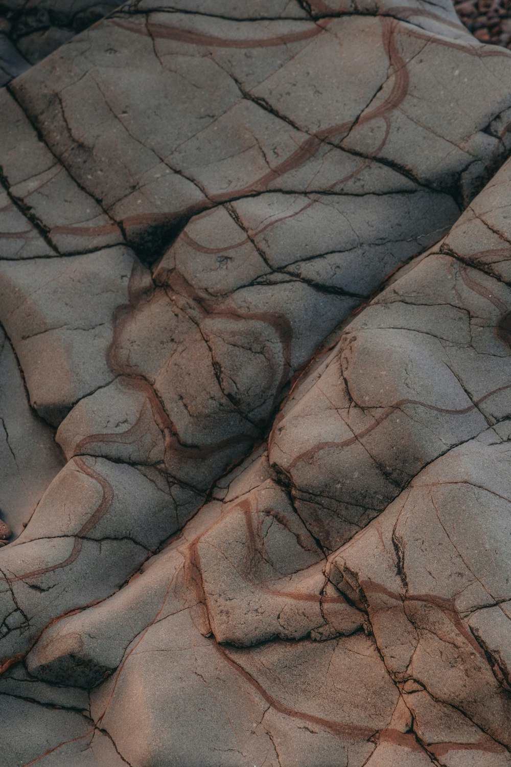 a bird is sitting on a rock formation