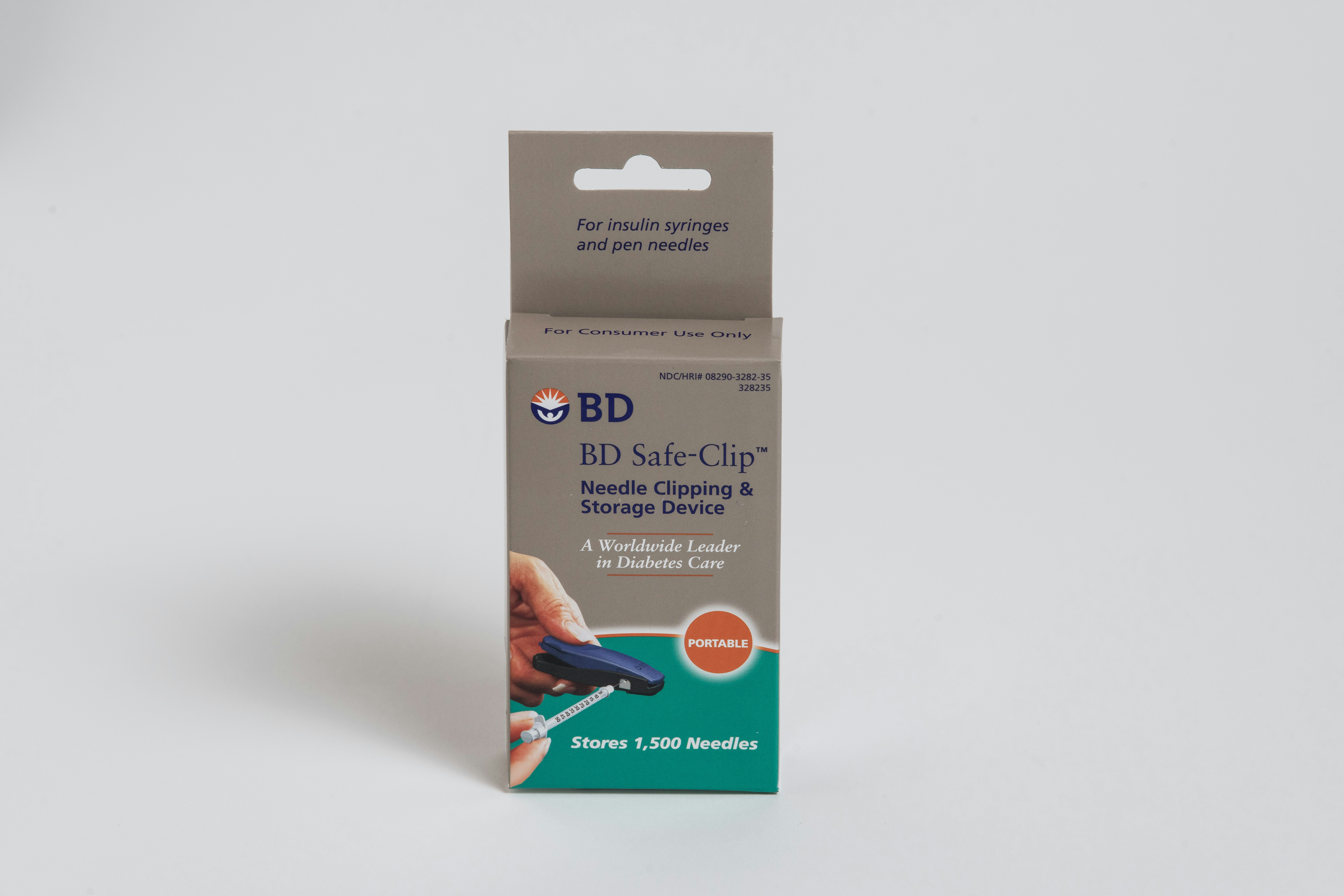 a package of bd self - clip on a white background