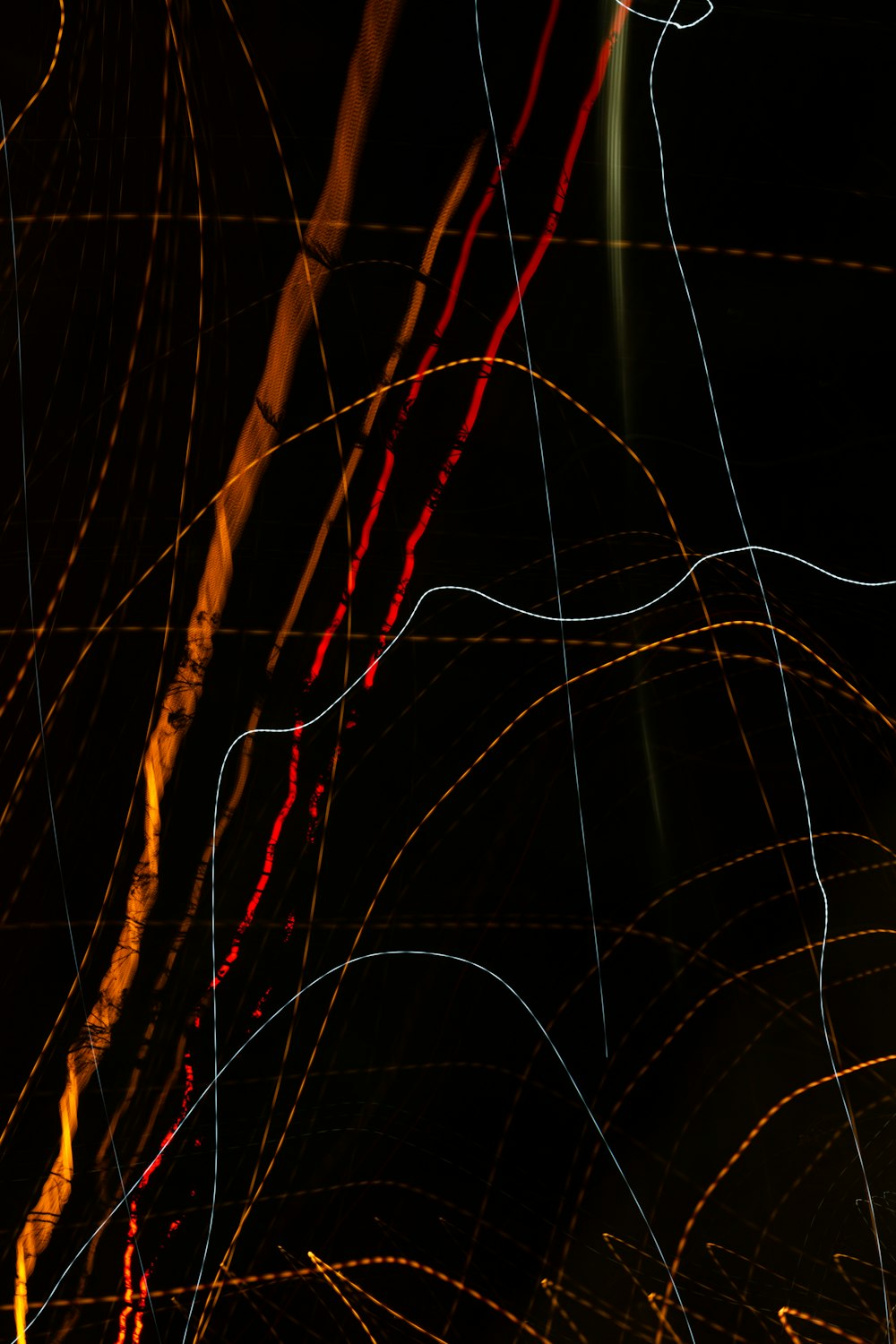 Ein abstraktes Foto einer Straßenlaterne bei Nacht