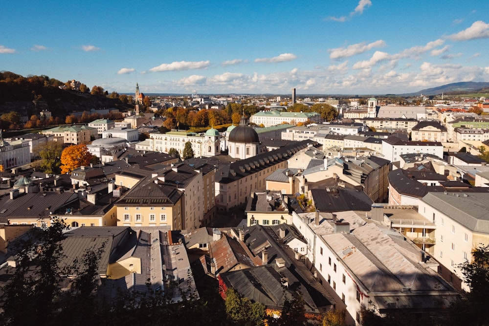 a view of a city from a high point of view