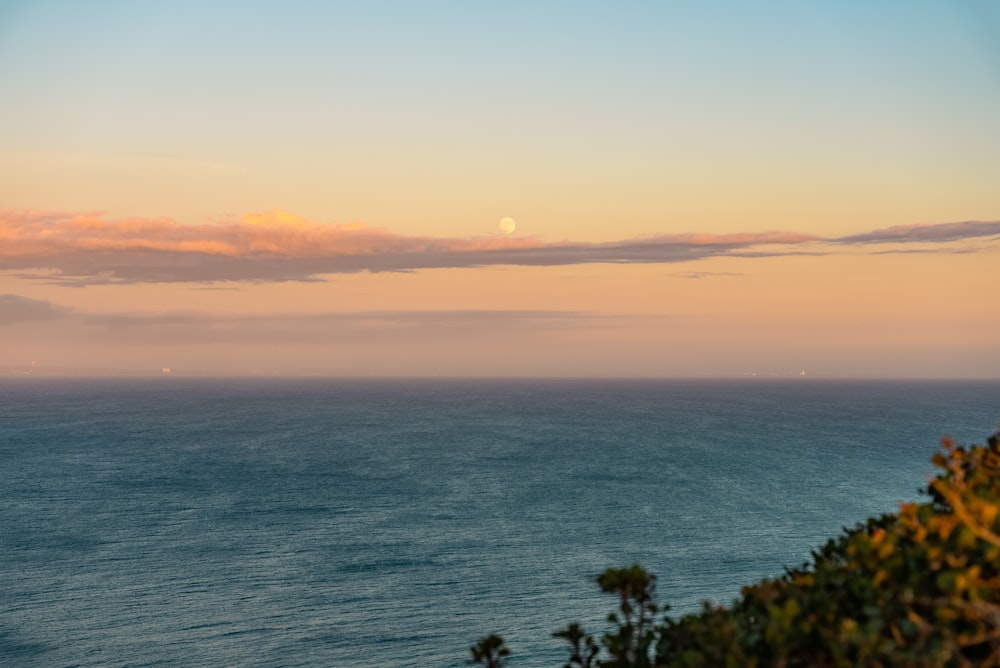 a view of the ocean from a cliff