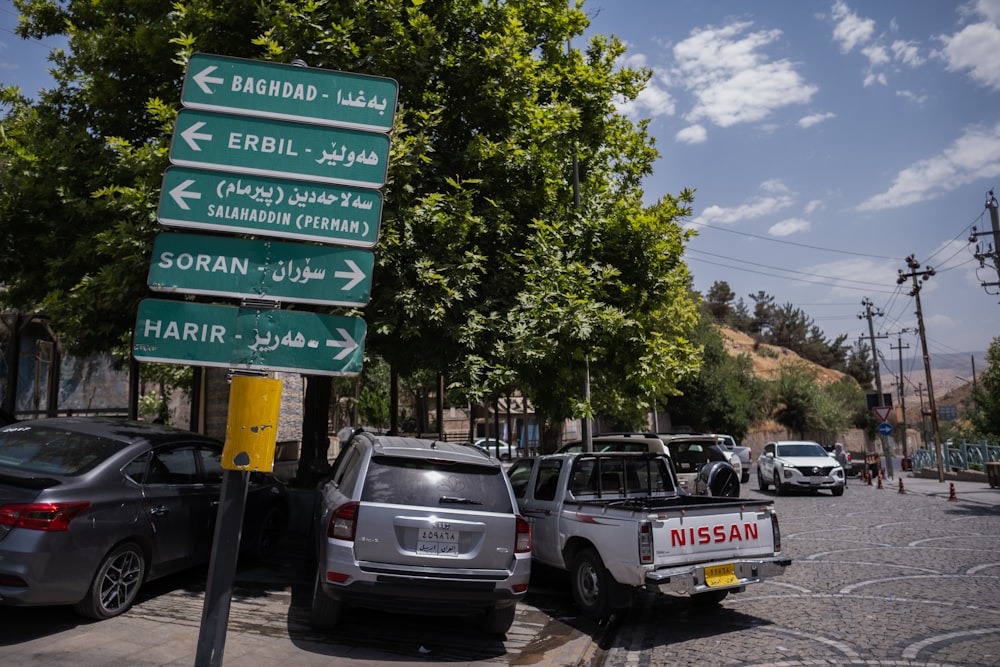 a street sign on the side of a road