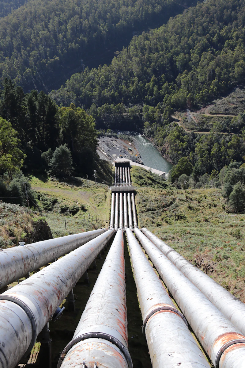Drainage pipes laid out on a civil site