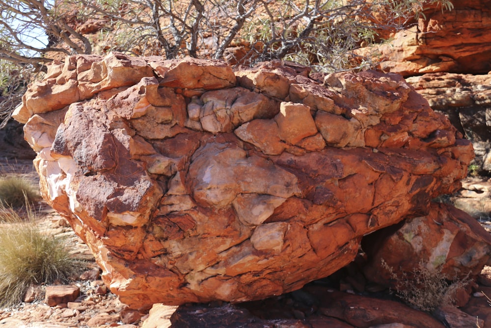 a rock formation in the middle of a desert