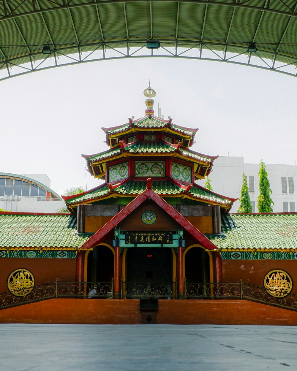 a large building with a clock on the top of it