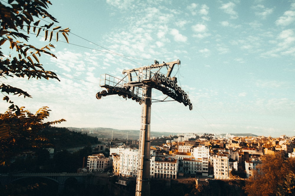 a view of a city from the top of a hill