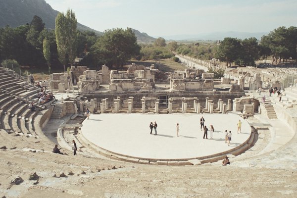 A group of people standing on top of a dirt field — Ephesus & Selçuk, Turkey