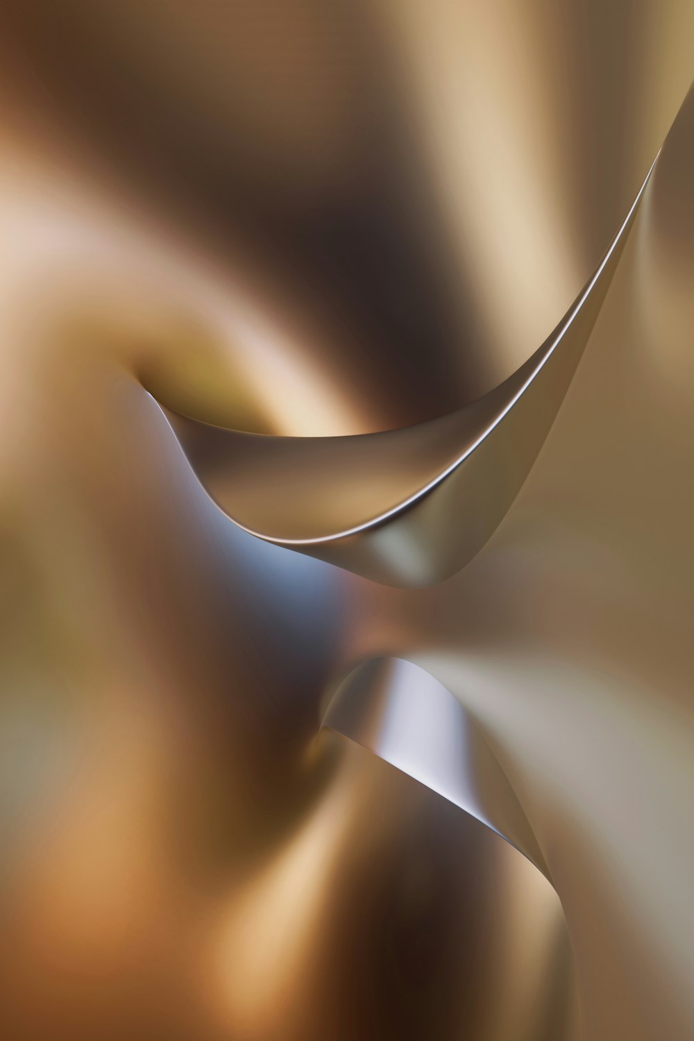 an abstract image of a curved metal object