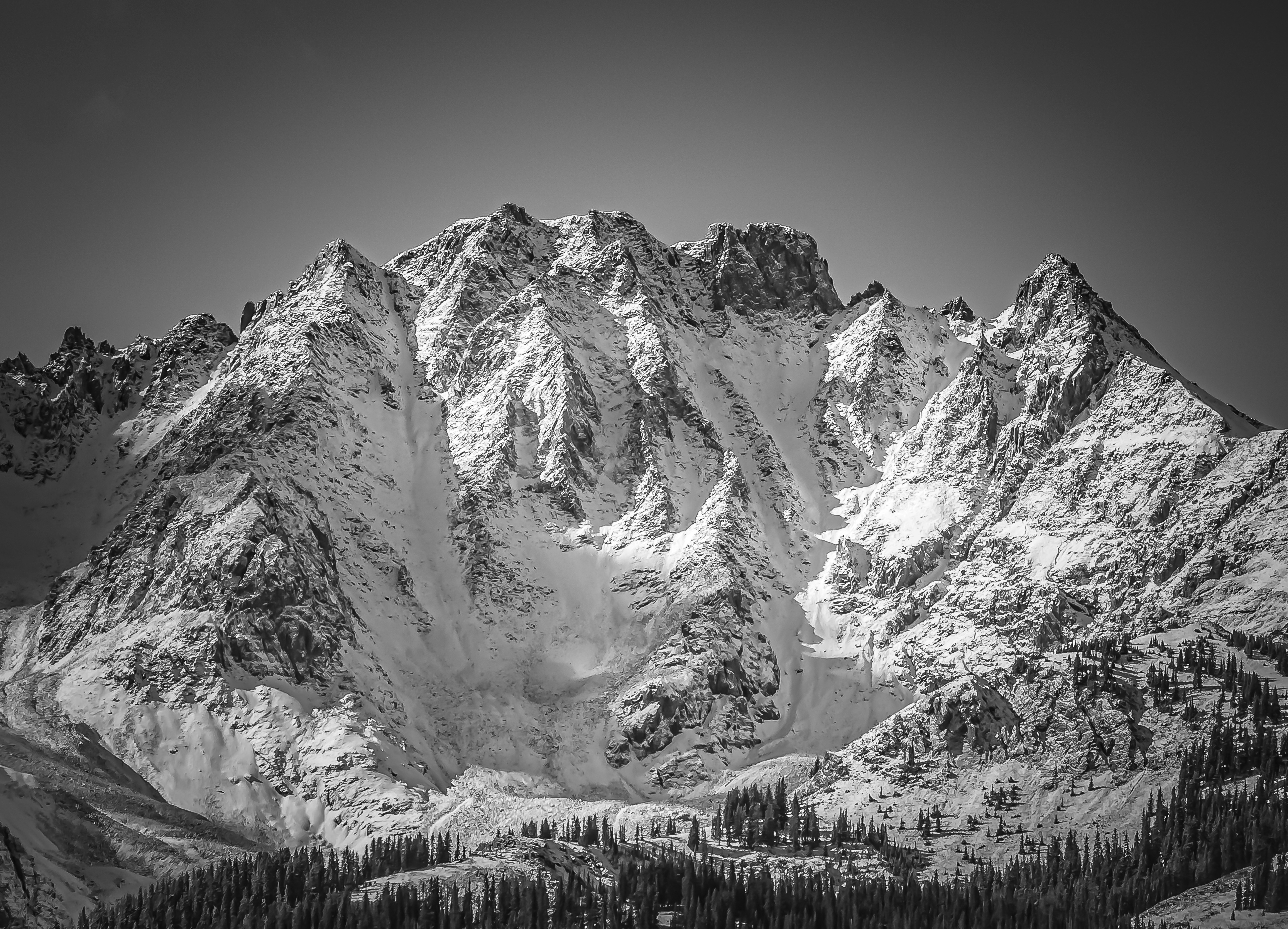 View of a mtn peak off a county back road