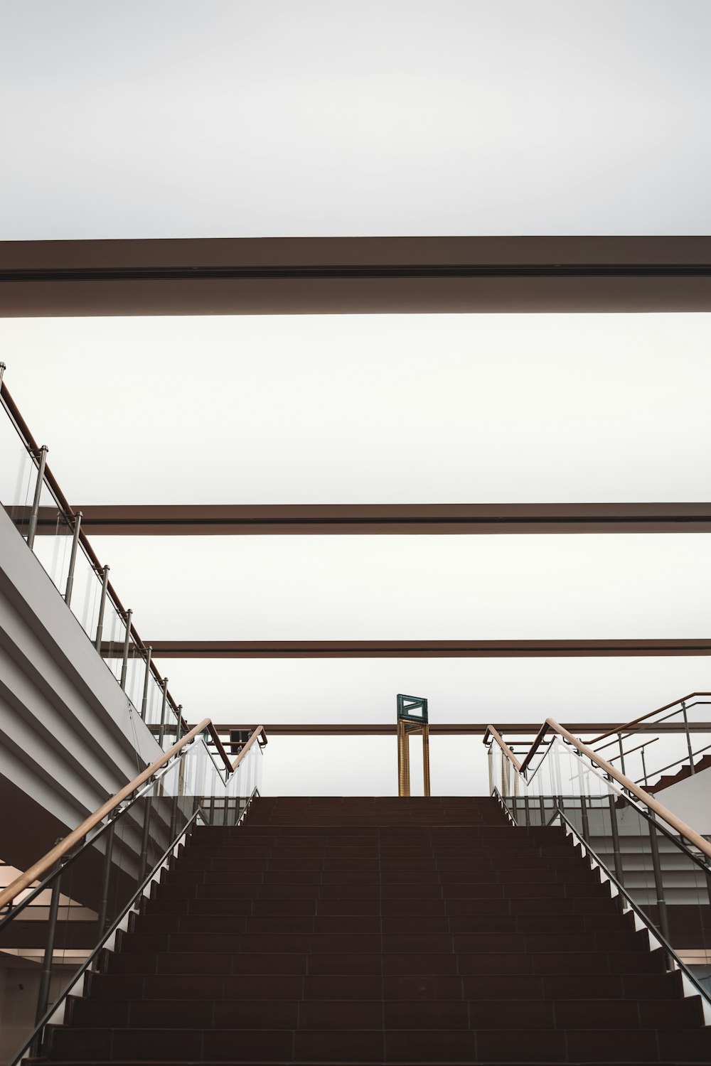 a set of stairs leading up to the top of a building