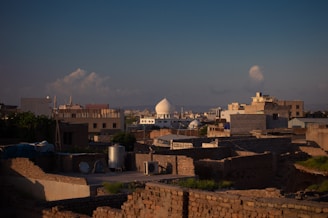 a view of a city from a rooftop