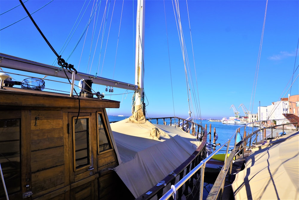 a view of a boat from the deck of a boat