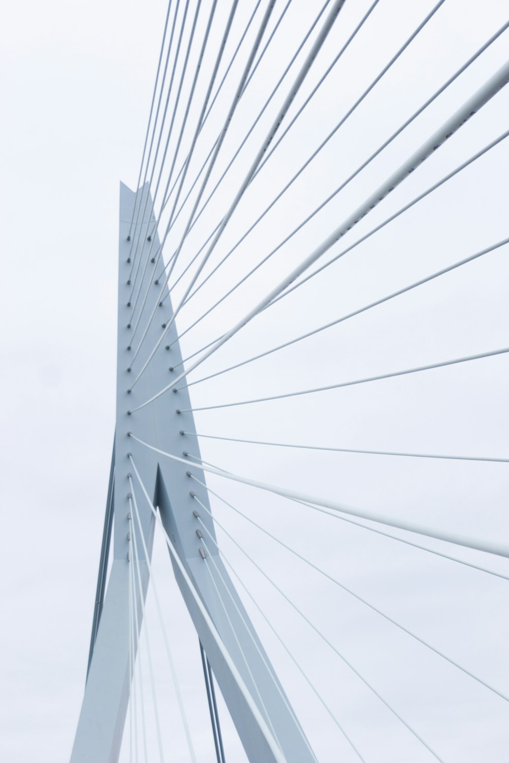 a close up of a very tall metal structure