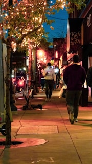A vibrant street scene capturing candid moments of daily life in warm natural light.