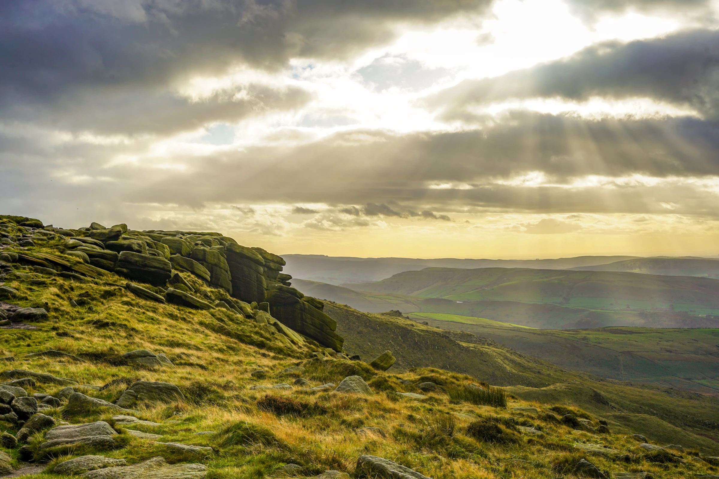 Kinder Scout moorland in the Peak District