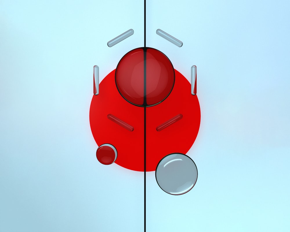 a picture of a red object on a white background
