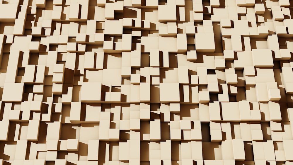 a very large group of blocks that look like they have been made out of wood