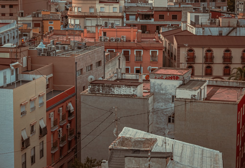 a view of a city with lots of tall buildings