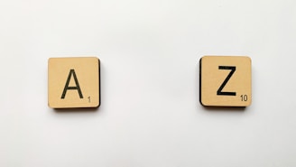 a couple of wooden blocks with letters on them