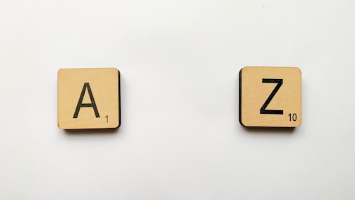 a couple of wooden blocks with letters on them