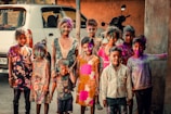 a group of people standing next to each other