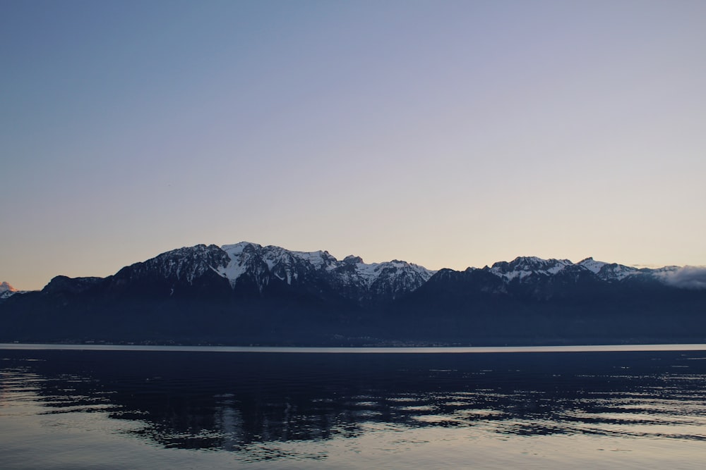 a view of a mountain range in the distance