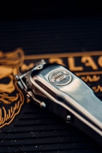 a close up of a lighter on a table
