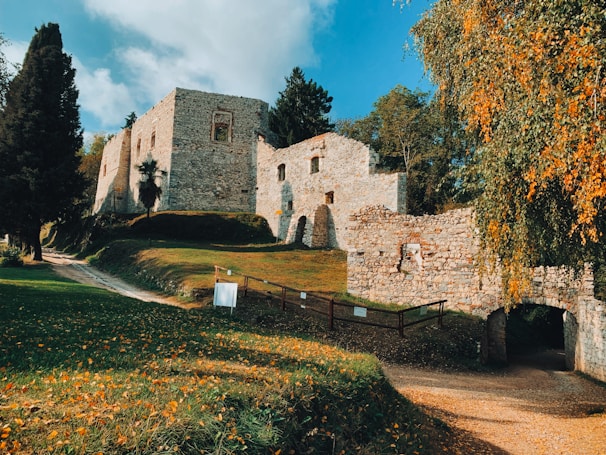 Ancient ruins bathed in golden afternoon light, inviting exploration and wonder.