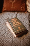 a book on a bed