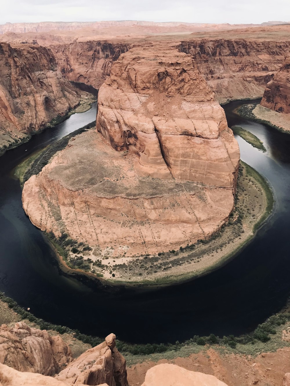 a large body of water surrounded by mountains