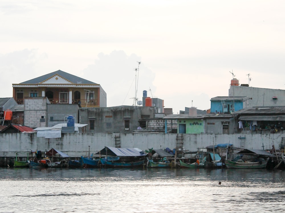 a body of water with a bunch of boats in it